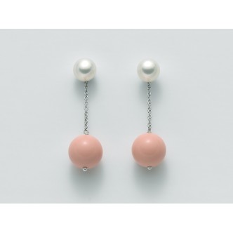 1 - Earth and Sea Miluna earrings 925 silver with pearls PER2067