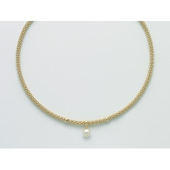 1 - Miluna Necklace The Silver of Miss Italia Silver 925 PCL5833G gold color with pearls