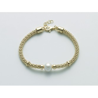 1 - Miluna Bracelet The Silver of Miss Italia Silver 925 PBR3026G gold color with pearls