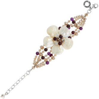 1 - Margherita Ottaviani 500532B metal bracelet with agate stone