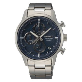 1 - Seiko Titanium Chronograph Men's Watch SSB387P1