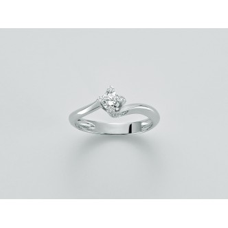 1 - Solitaire ring with Miluna diamonds in 750/1000 Gold LID5181-022G7