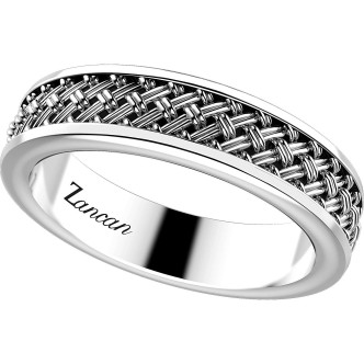 1 - Man Zancan ring EXA158 Silver 925 Cosmopolitan collection