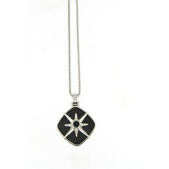 1 - Zancan Necklace Wind rose steel man EHC145 Hi-Teck