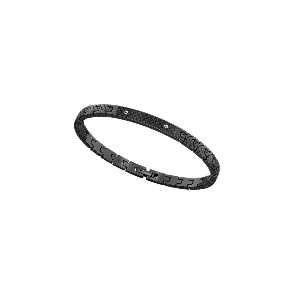 1 - Zancan carbon bracelet man Hi-Teck EHB265 black PVD steel