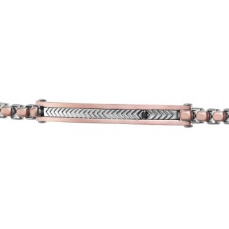 1 - Zancan Steel bracelet with zircons man UHB002