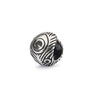 1 - Beads piuma di pavone Trollbeads Argento TAGBE-10191