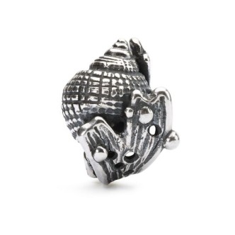 1 - Trollbeads shell beads Silver TAGBE-10196