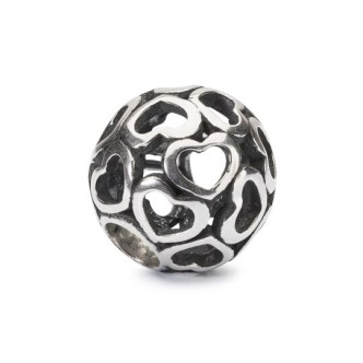 1 - Beads coperta di cuori Trollbeads Argento TAGBE-10201