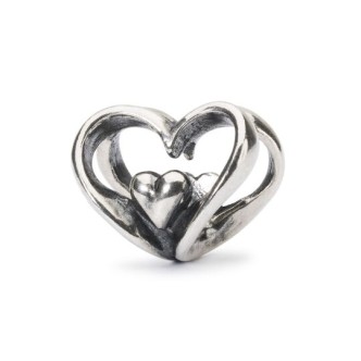 1 - Beads cuore a cuore Trollbeads Argento TAGBE-10202