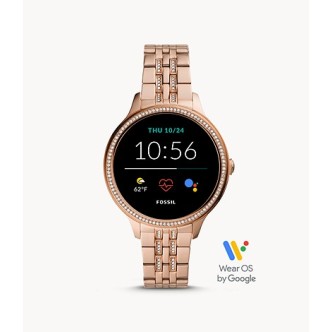 1 - Smartwatch Fossil Gen 5 donna FTW6073 acciaio color oro Rosa