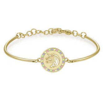 1 - Bracciale Brosway unicorno Chakra BHK250 acciaio 316L PVD Oro con cristalli