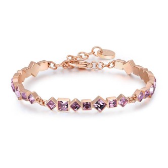 1 - Bracciale Symphonia Brosway donna BYM70 acciaio 316L PVD Oro Rosa con cristalli