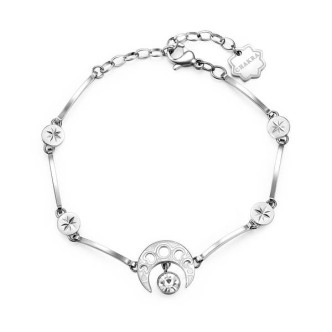 1 - Bracciale mezzaluna Brosway Chakra BHKB014 acciaio 316L  con cristalli