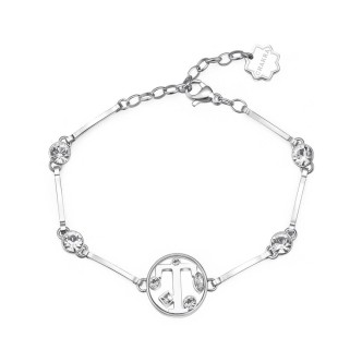 1 - Bracciale lettera T Brosway Chakra BHKB068 acciaio 316L con cristalli