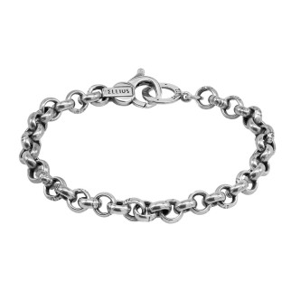 1 - Rolo bracelet for charm Ellius Gioielli R371 / 19 / RV Rhodium-plated 925 silver