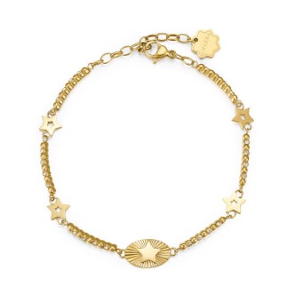 1 - Bracciale stella Brosway Chakra BHKB026 acciaio 316L PVD Oro con cristallo