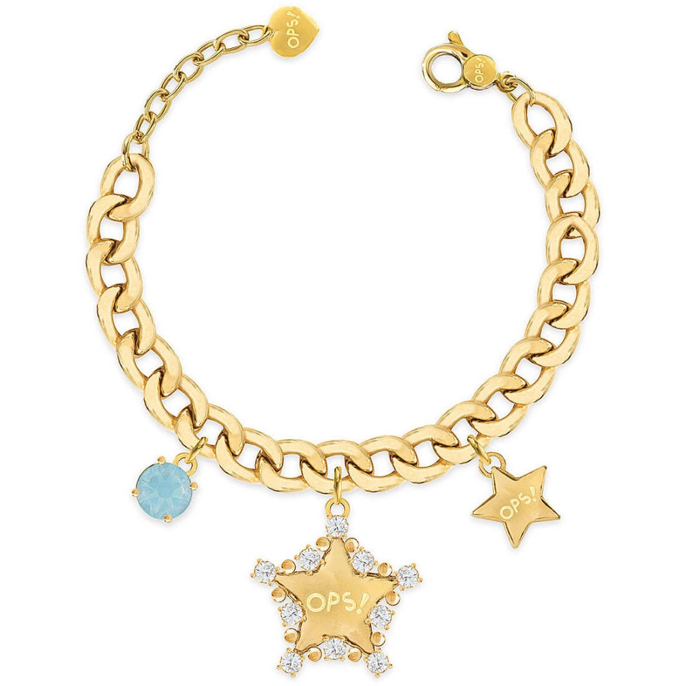 1 - Fashion Love Ops Object OPS-LUX14 star bracelet in brass with stone