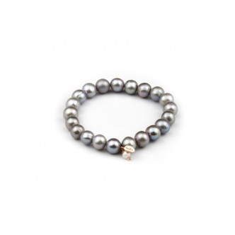 1 - Elastic bracelet woman gray cultured pearls Marakò BR1591