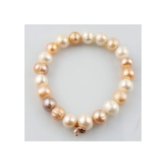 1 - Marakò woman elastic bracelet multicolor cultured pearls BR1640