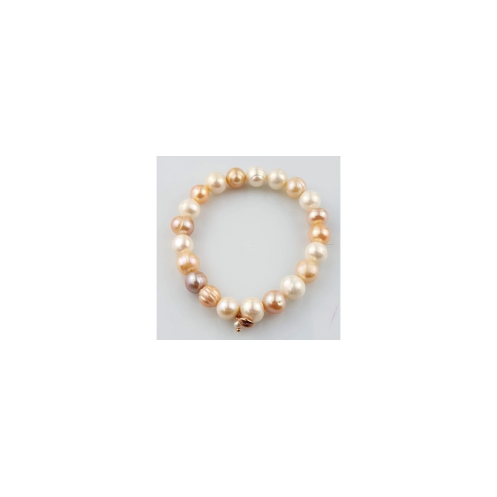 1 - Marakò woman elastic bracelet multicolor cultured pearls BR1640