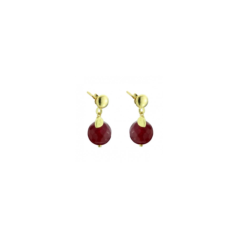 1 - Melina ruby agate earrings Marakò woman OR2316 with 925 Silver