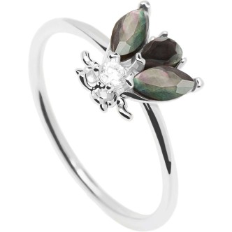 1 - Fly ring Pd Paola Zaza AN02-255-10 925 silver with crystals