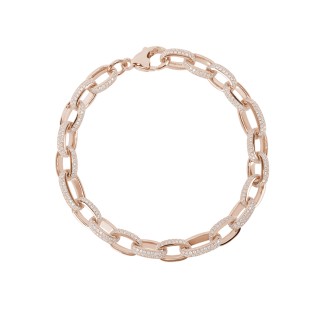 1 - Mabina 533445-M women's oval mesh bracelet 925 silver with zircons