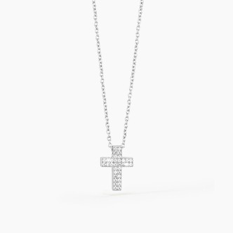 1 - Collana croce donna Mabina 553015 Argento 925 con zirconi