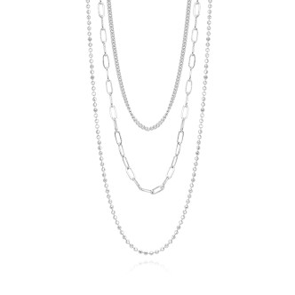 1 - Collana Multichain Mabina donna 553346 Argento 925