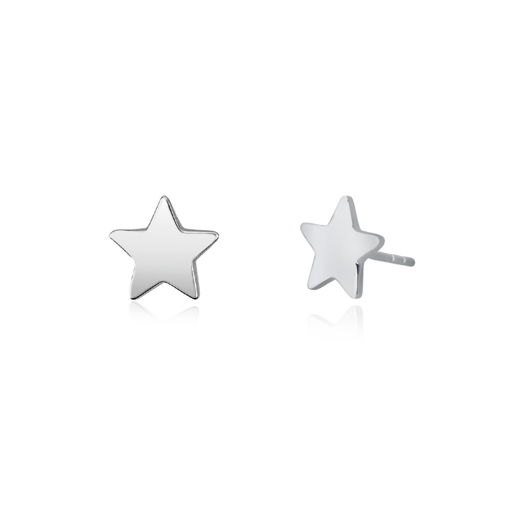 1 - Mabina women's star earrings 563209 925 silver