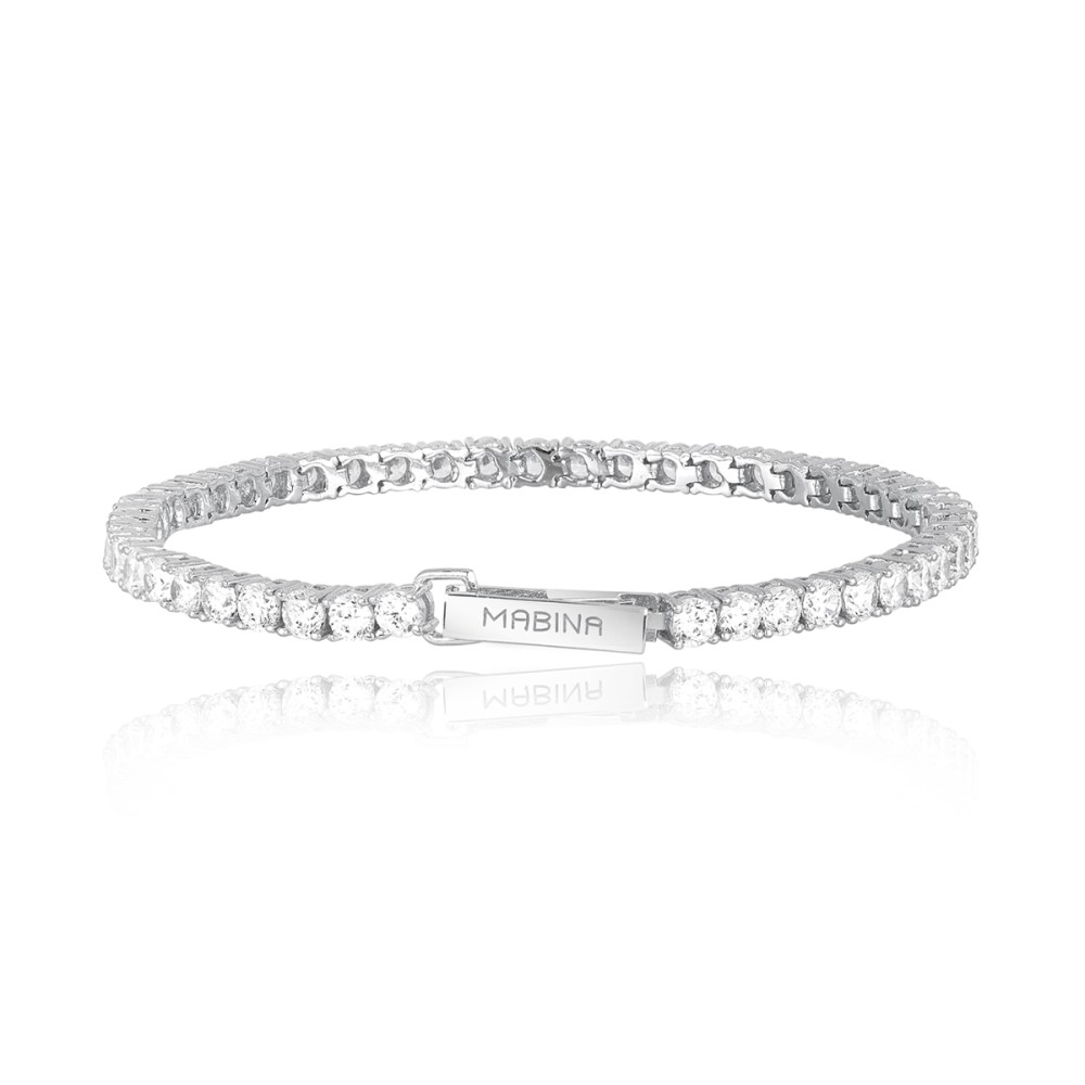 1 - Mabina women's tennis bracelet 533019 / S 925 silver with zircons