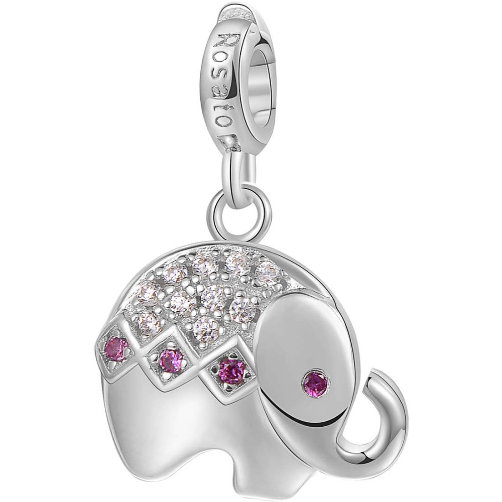 1 - Charm elefantino Rosato donna RZ001R Argento 925 collezione Storie