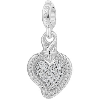 1 - Sacred heart charm for women RZ062R Silver 925 Stories collection