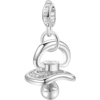 1 - Woman's Rosy Pacifier Charm RZ022R 925 Silver with zircons Stories collection