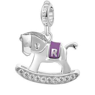 1 - Rocking horse charm Rosato woman RZ026R 925 Silver Stories collection