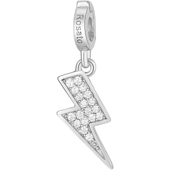 1 - Charm fulmine Rosato donna RZ074R Argento 925 collezione Storie