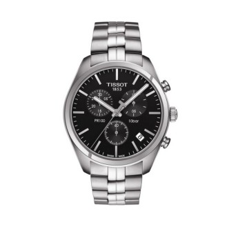 1 - Tissot Chronograph PR100 men's watch T101.417.11.051.00 steel case and bracelet