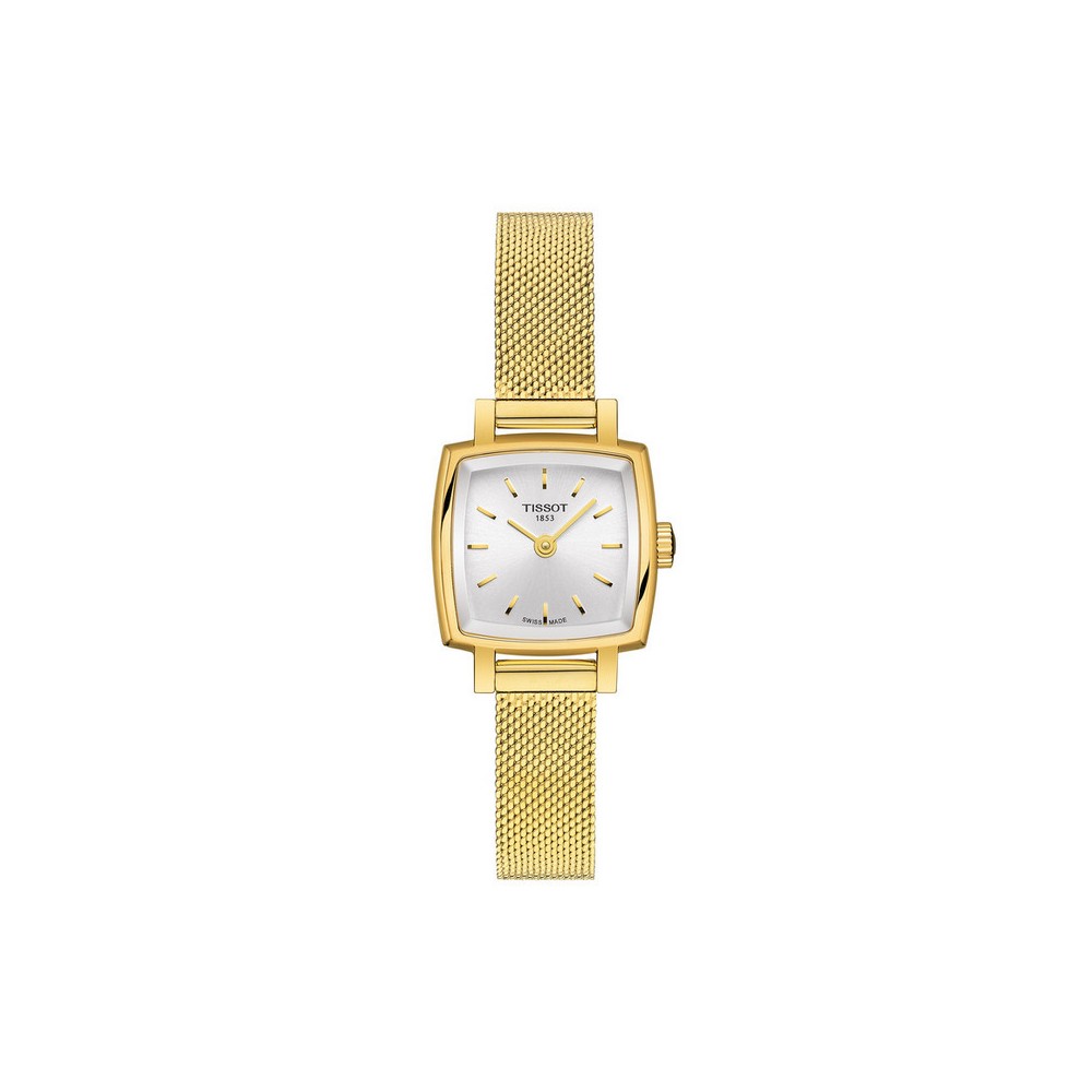 1 - Tissot Lovely Square woman watch Gold T058.109.33.031.00 steel case and bracelet