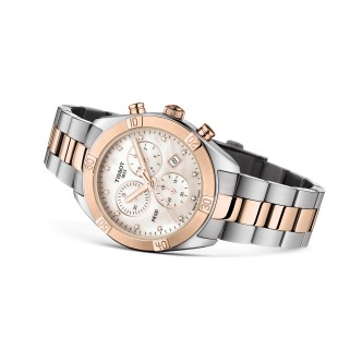 1 - Orologio Tissot Cronografo PR100 donna PVD Oro Rosa T101.917.22.116.00 cassa e bracciale acciaio