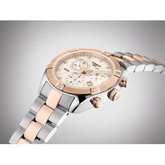 1 - Orologio Tissot Cronografo PR100 donna PVD Oro Rosa T101.917.22.116.00 cassa e bracciale acciaio