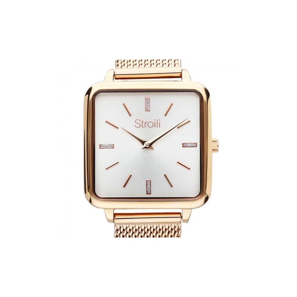 1 - Orologio solo tempo Times Square Stroili Oro rosa donna 1666732 cassa e bracciale acciaio