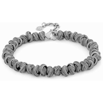 1 - Nomination Vulcano man bracelet 027918/032 steel with lava stone