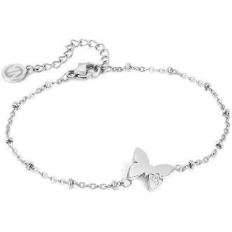 1 - Bracciale farfalla Nomination Magic 028401/010 acciaio con cristalli