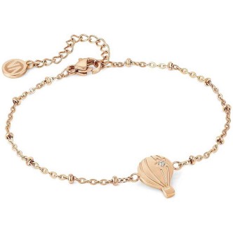 1 - Bracciale mongolfiera Oro Rosa Nomination Magic 028402/045 acciaio con zirconi