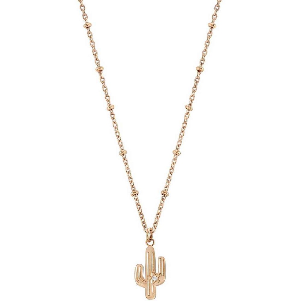 1 - Cactus necklace Rose Gold Nomination Magic 028404/046 steel with zircons