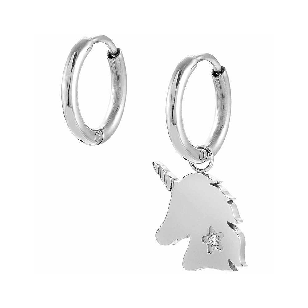 1 - Unicorn earrings Nomination Magic 028405/049 steel with crystals