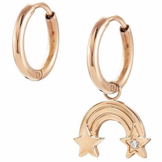 1 - Orecchini arcobaleno Oro Rosa Nomination Magic 028406/044 acciaio con zircone