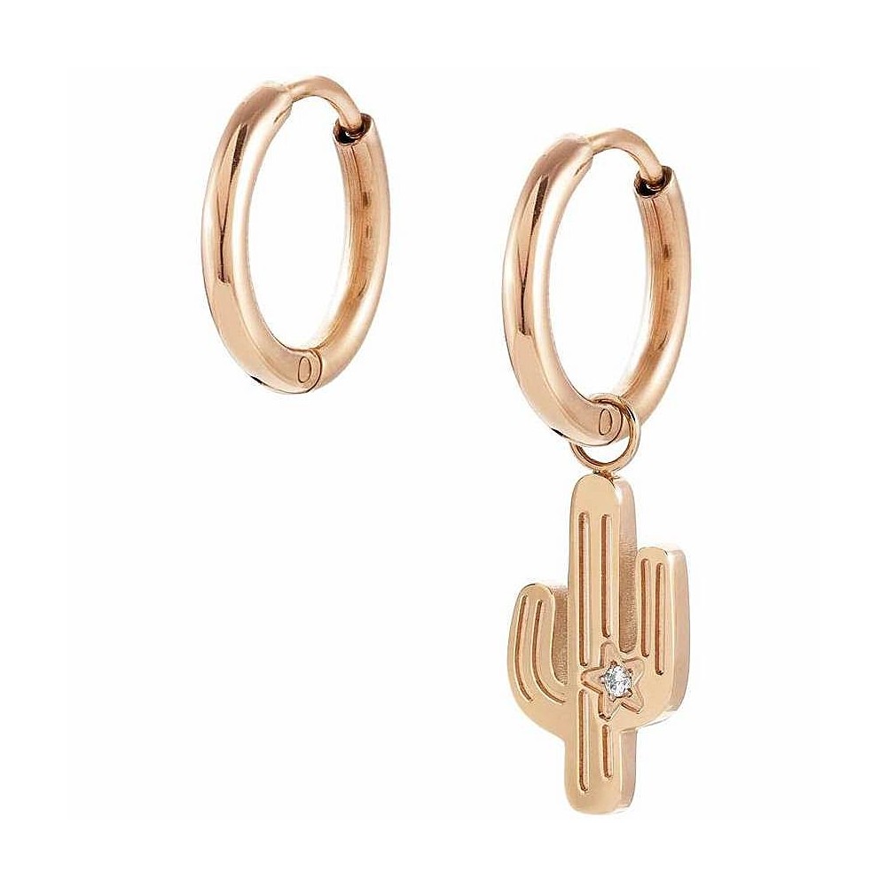 1 - Cactus earrings Rose Gold Nomination Magic 028406/046 steel with zircon