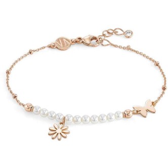 1 - Bracciale fiore con perle Nomination Melodie donna 147710/061 Argento 925